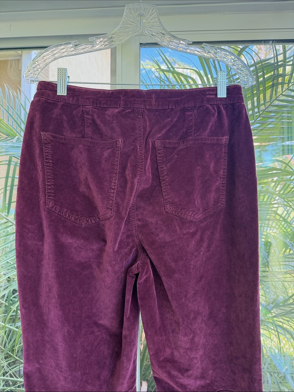 NWT Free People Just Float On Boho Wide Flare Leg Purple Velvet Pants - Picture 7 of 16
